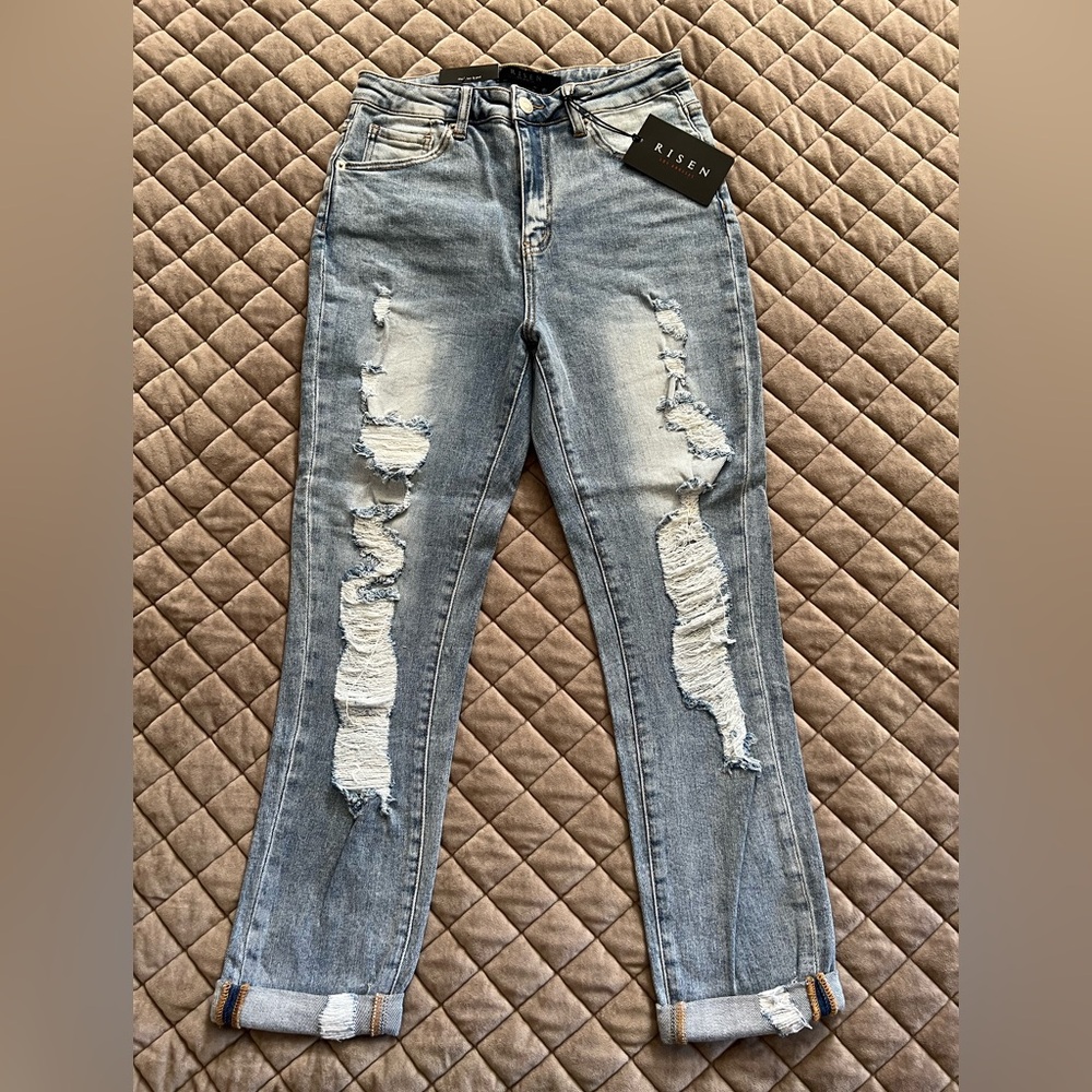 NWT Risen relaxed fit roll up skinny